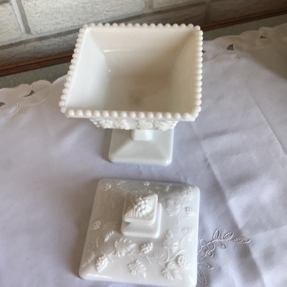 Grandma’s Elegant Milk Glass Candy Dish - Picture 6 of 11